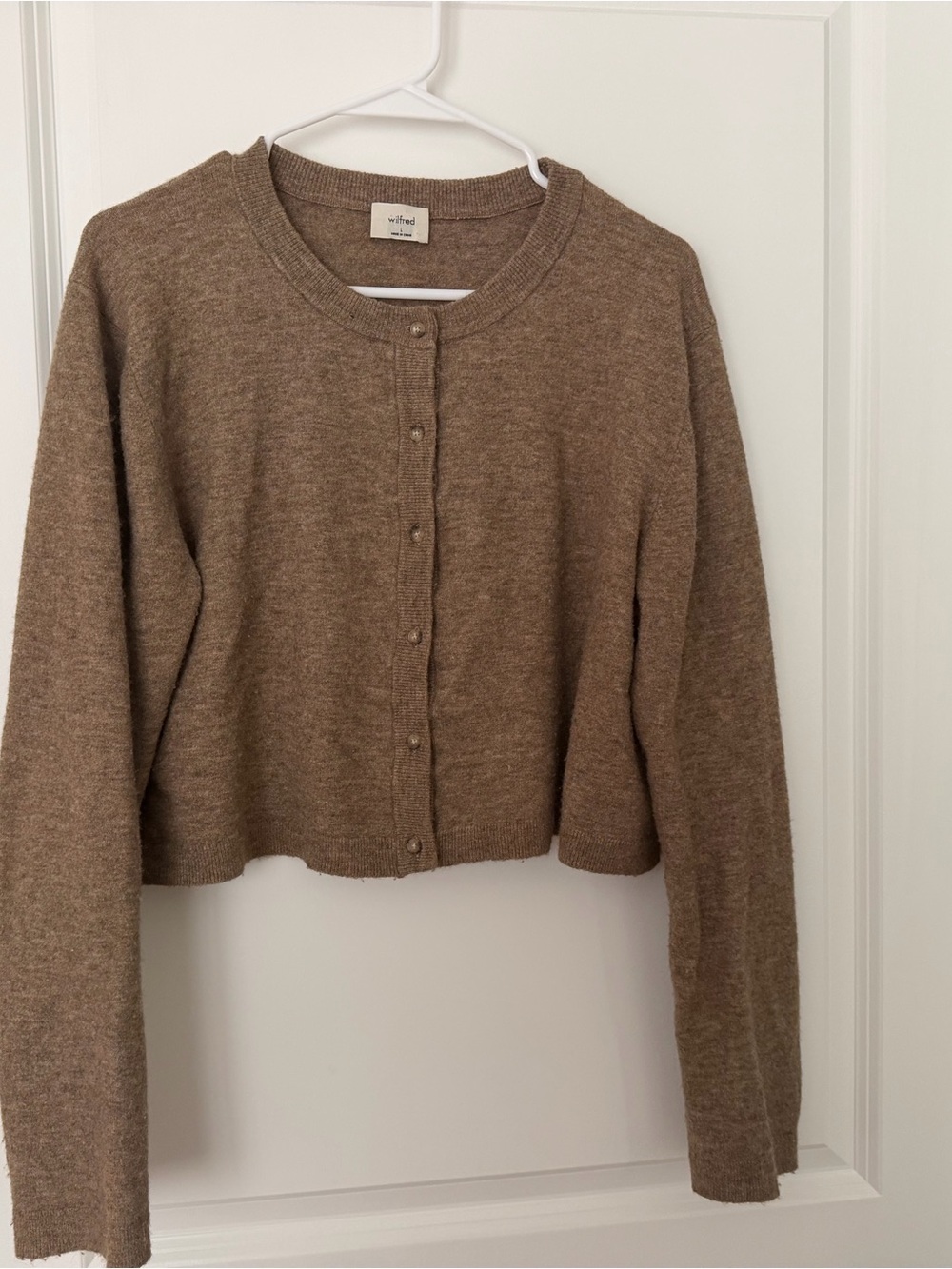Wilfred Cropped Button-Front Cardigan - Brown